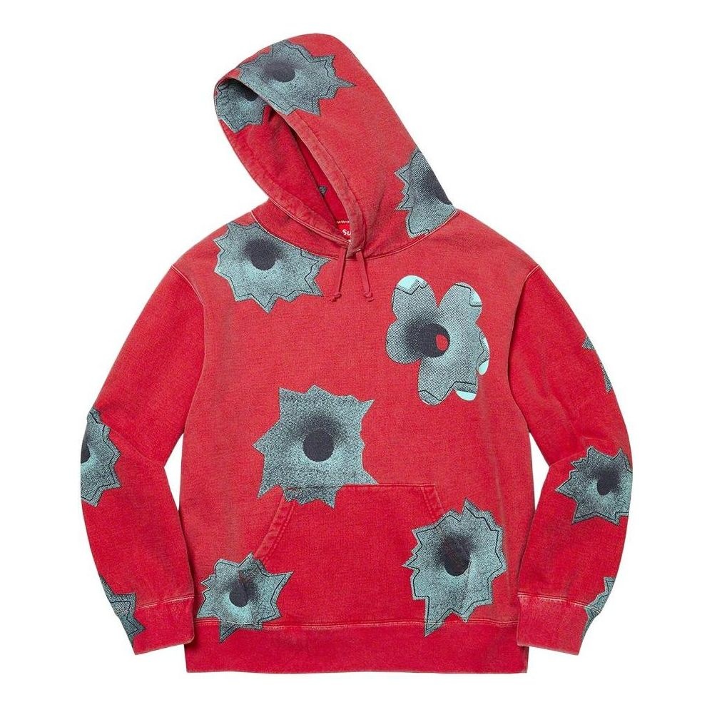 Supreme Nate Lowman Hooded Sweatshirt 'Red Grey' SUP-SS22-175 - 3