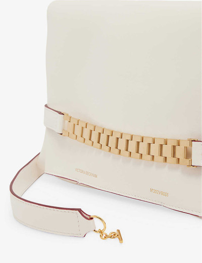 Victoria Beckham Chain-embellished leather shoulder bag outlook