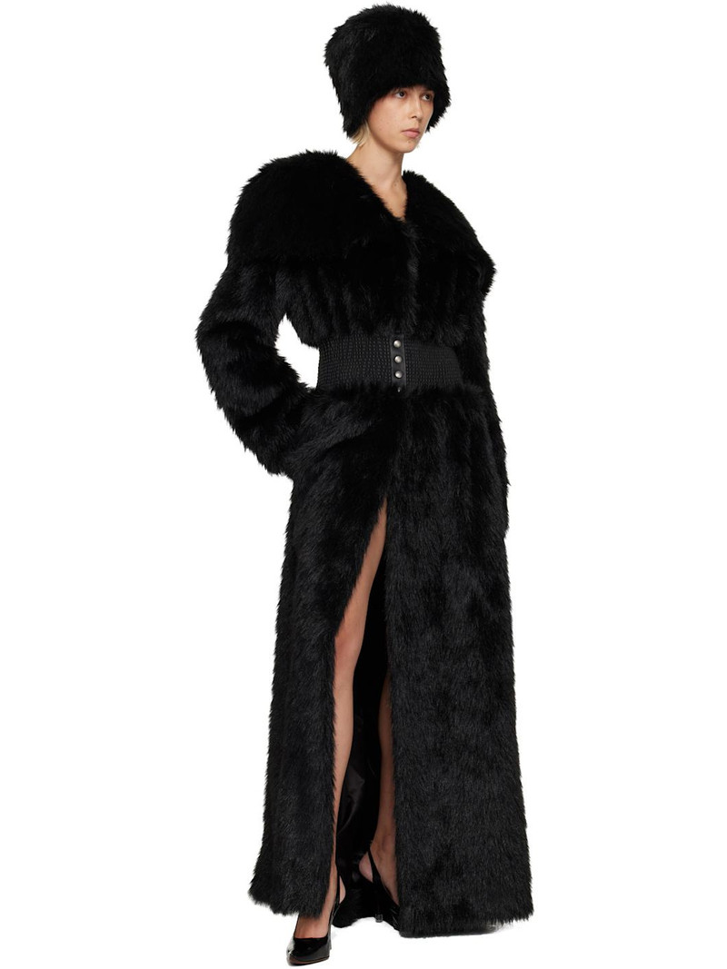 NICKLAS SKOVGAARD SSENSE Exclusive Black Lily Faux-Fur Coat outlook