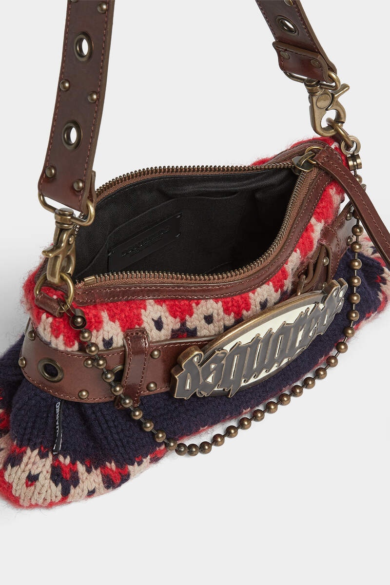 GOTHIC DSQUARED2 JACQUARDED BELT BAG - 5