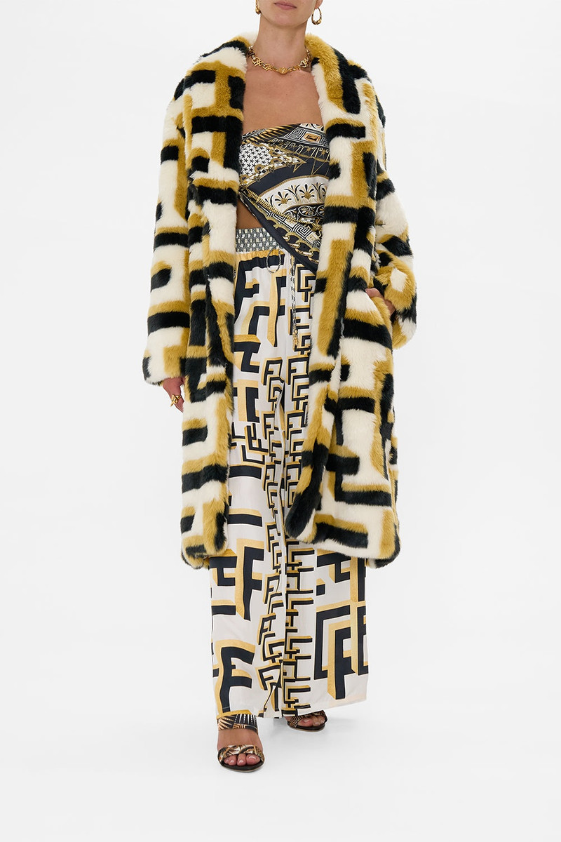 LONG TEDDY COAT - MONOGRAM 1