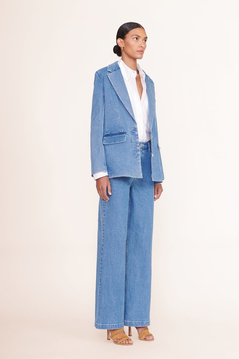 STAUD STAUD MAXWELL BLAZER MEDIUM WASH outlook