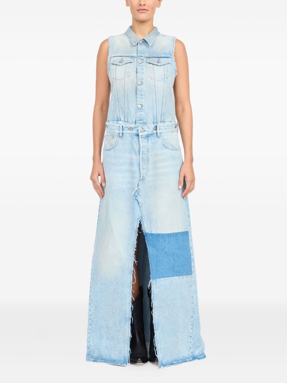 denim maxi dress - 2