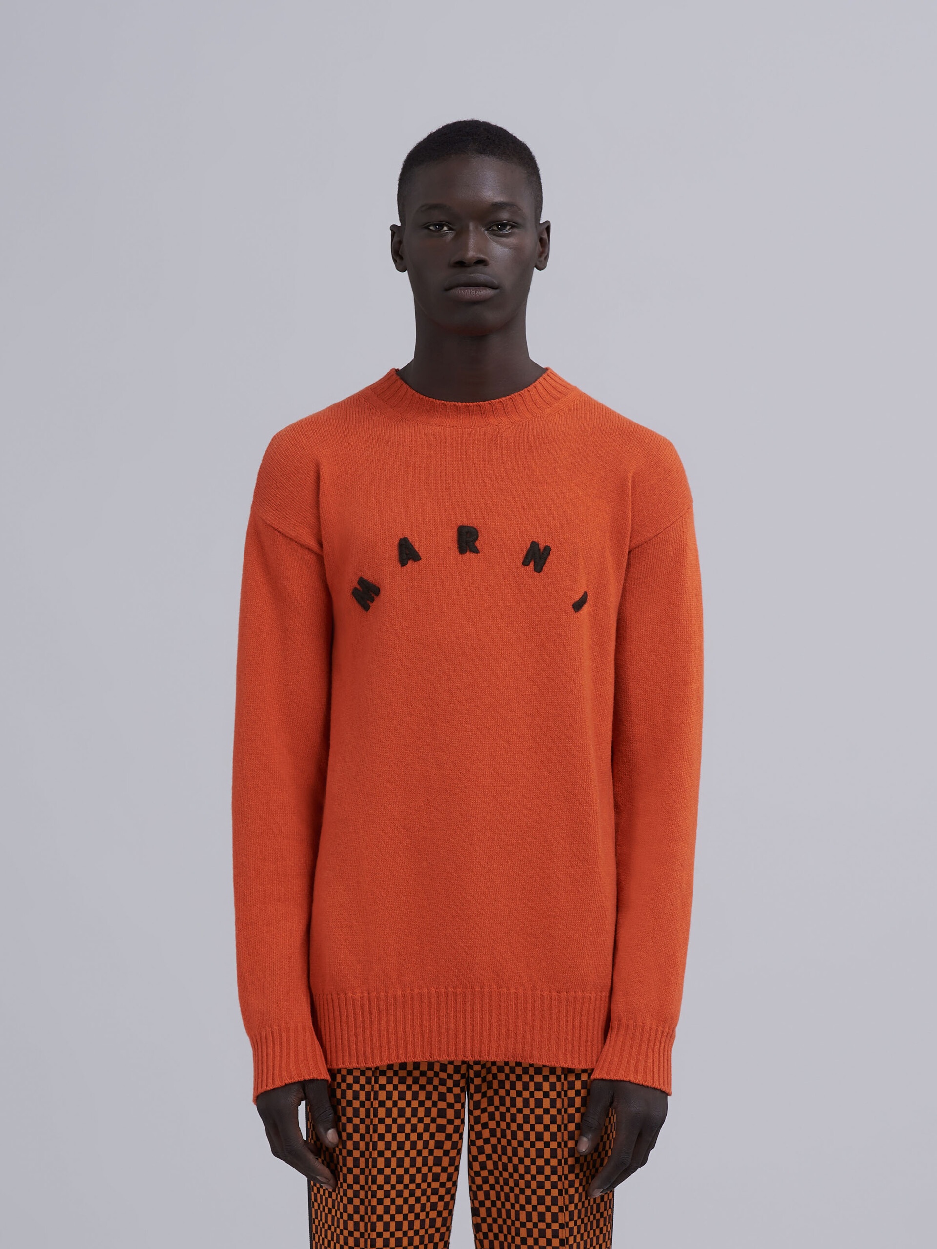 ORANGE CASHMERE SWEATER - 2