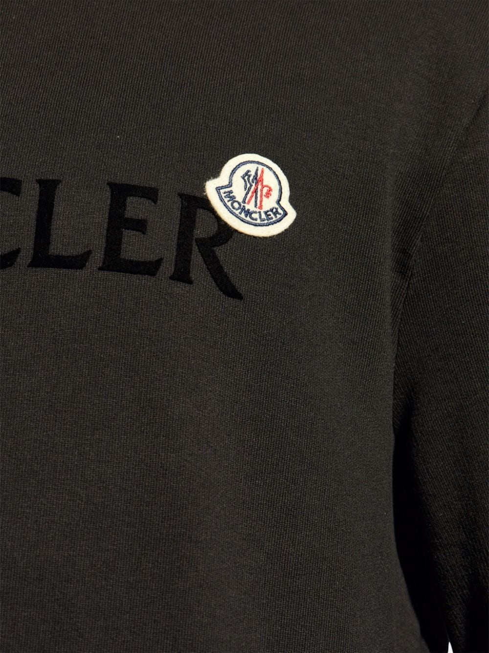 flocked-logo cotton sweatshirt - 5