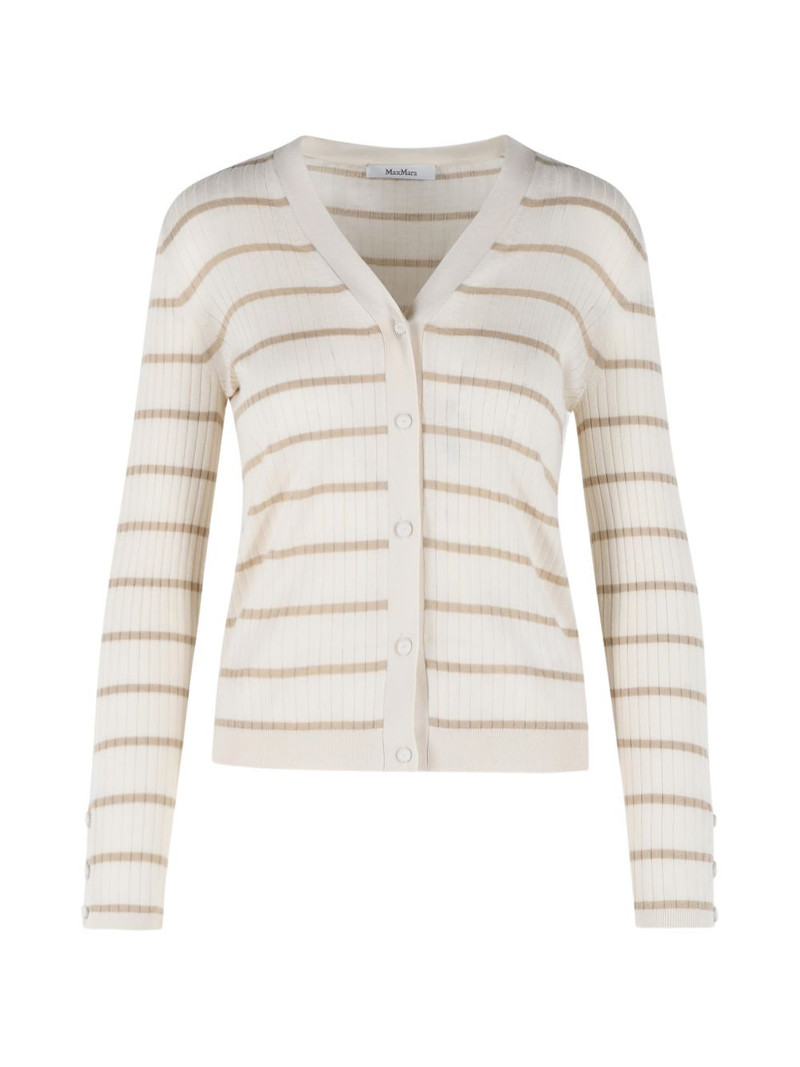 Pedale striped V-neck cardigan 1