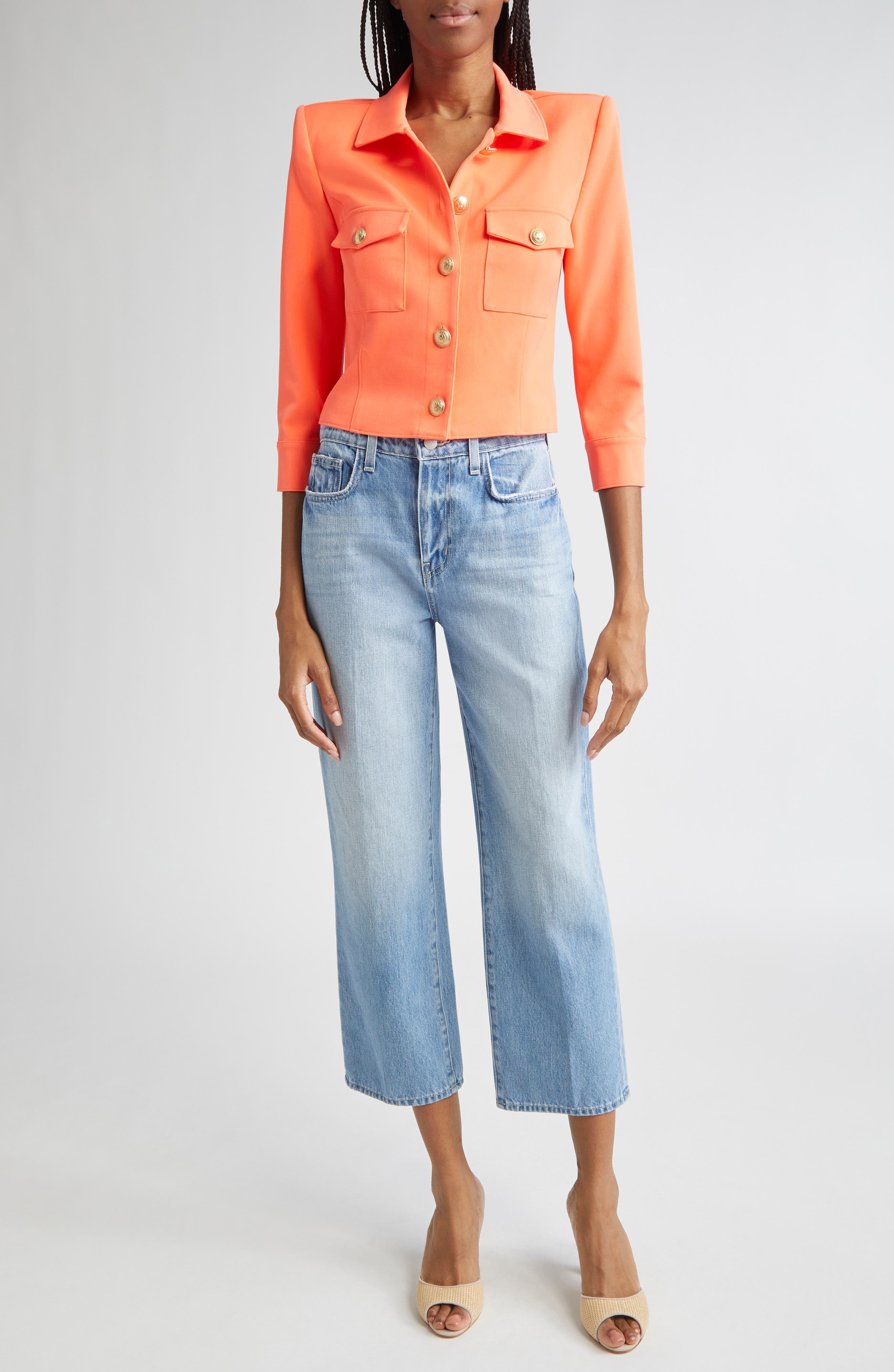 L'AGENCE June Stovepipe Crop Jeans in Cristo at Nordstrom - 7