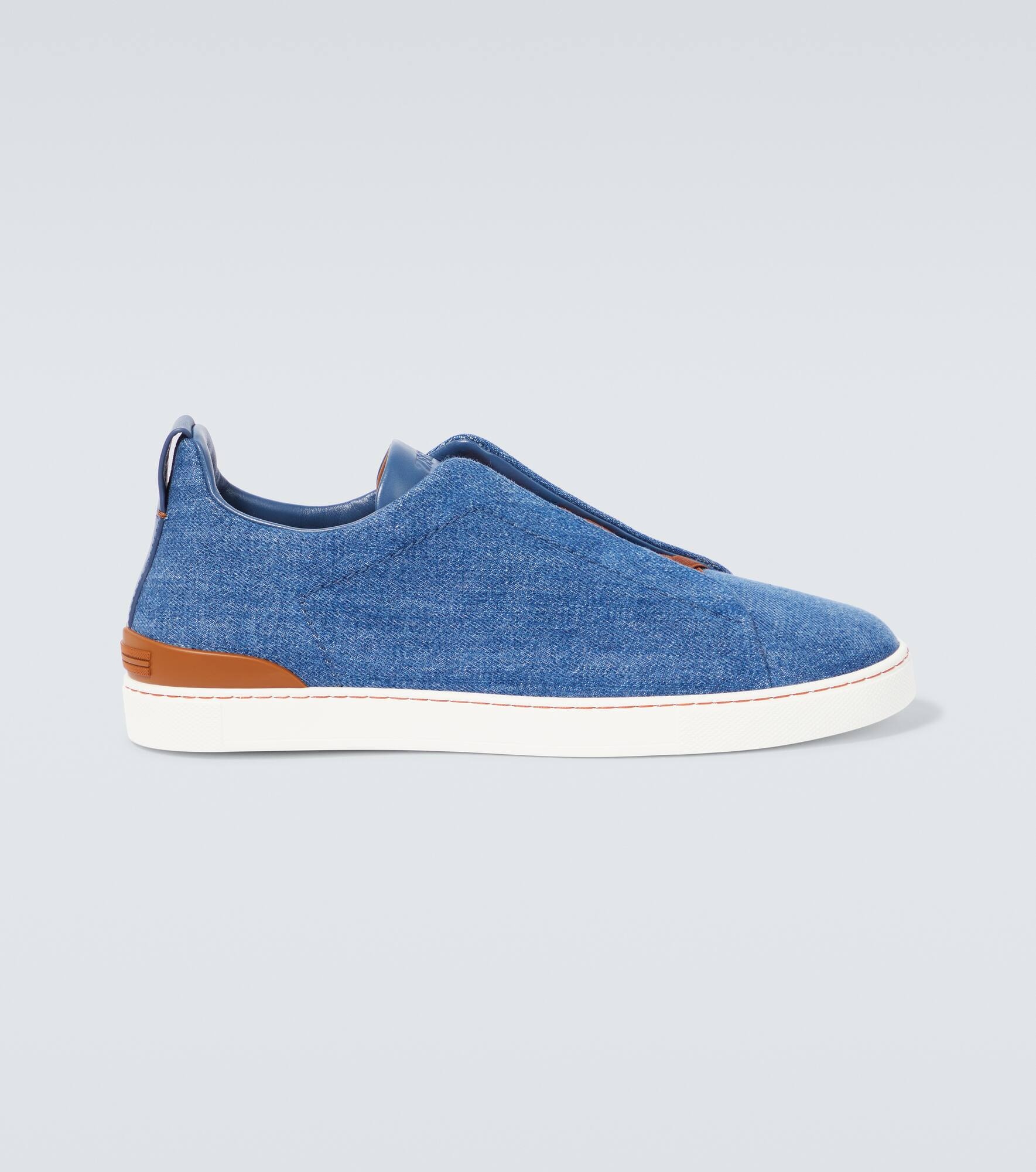 Triple Stitch denim sneakers - 1