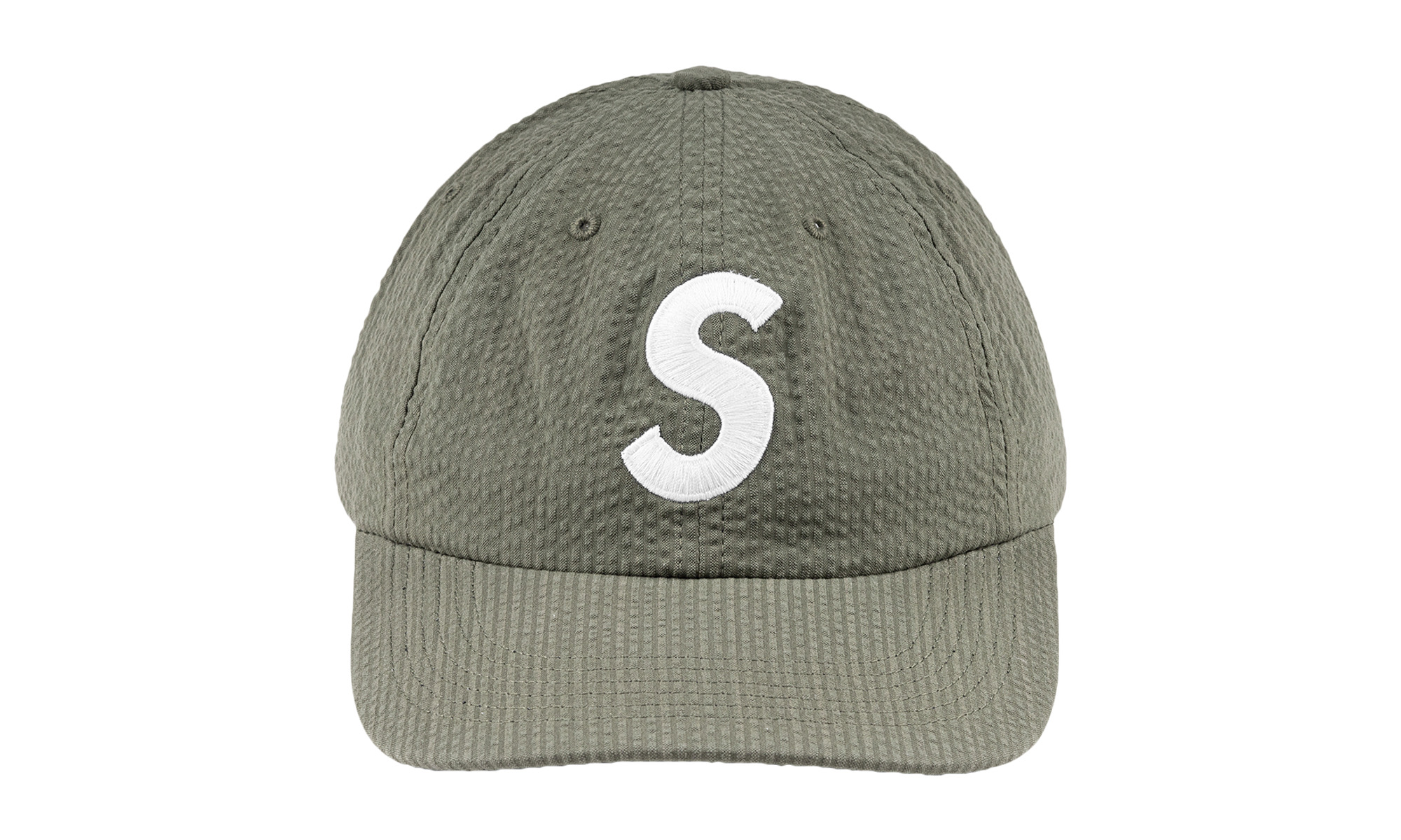 新品 supreme seersucker S logo 6 panel cap Supreme Seersucker S Logo 6 Panel Navy - SS24 - US