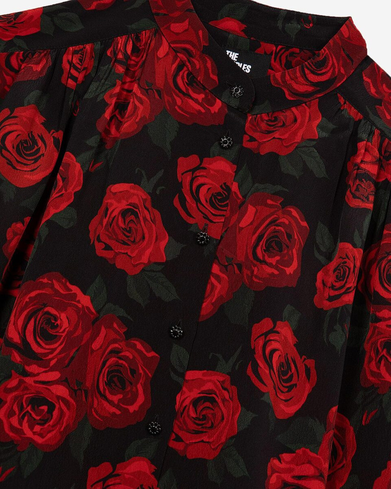 LOOSE-FITTING BLACK FLORAL PRINT SHIRT 6