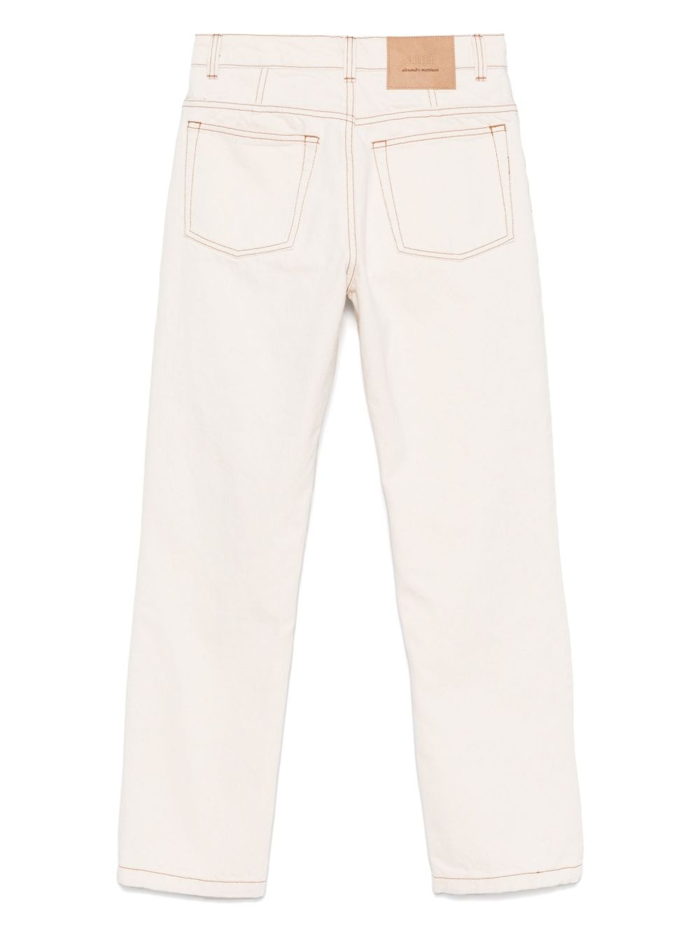 contrasting-stitching jeans - 2