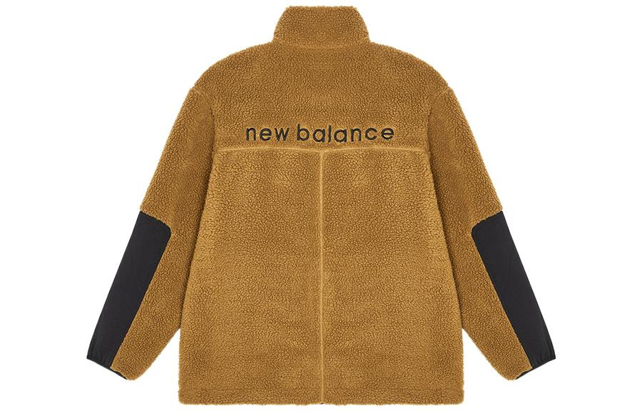 New Balance Men's New Balance Contrasting Colors Pocket Reversible Stand Collar Lamb's Wool Jacket B - 2