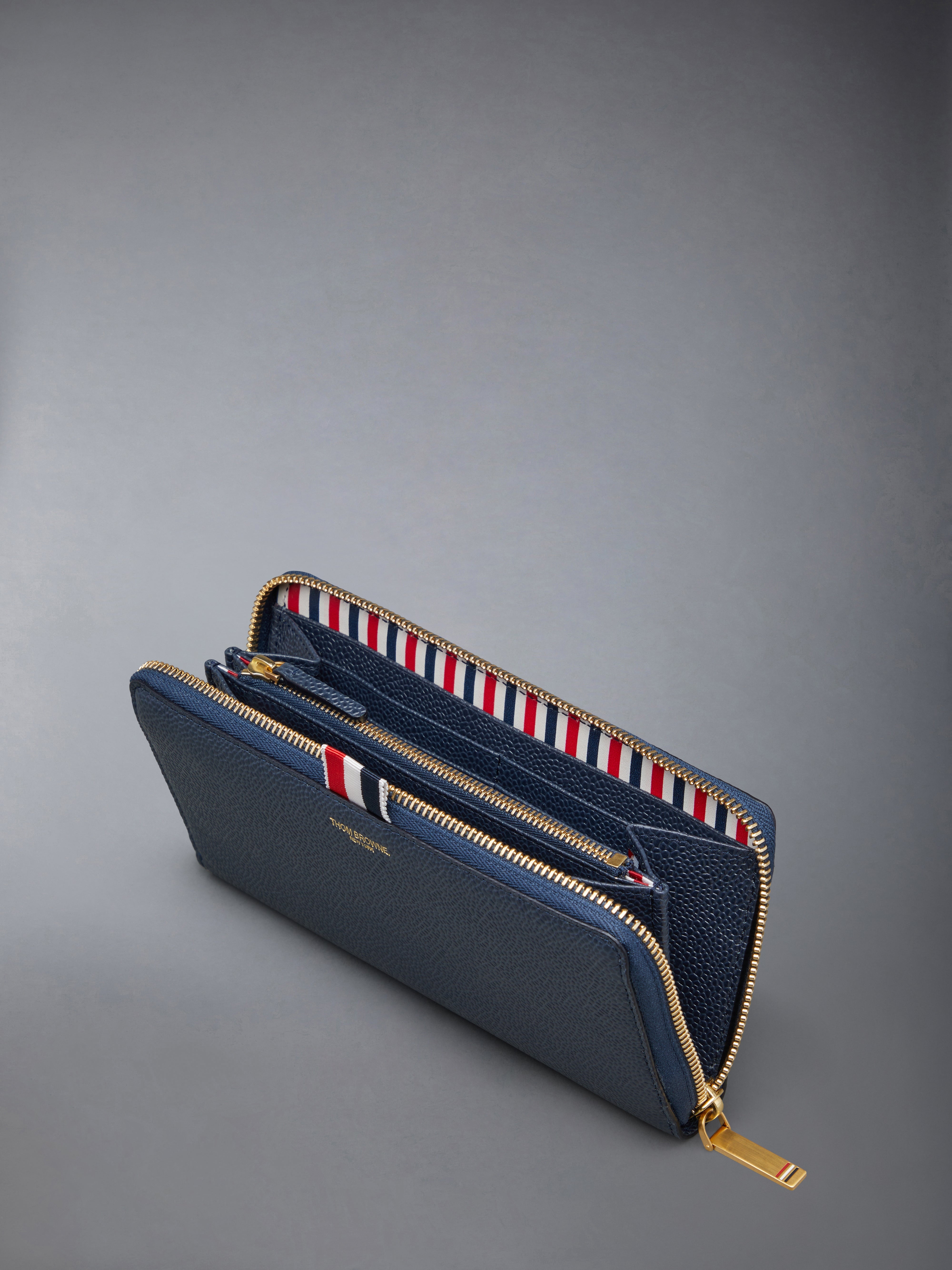 PEBBLE GRAIN SLIM LONG ZIPAROUND PURSE - 4