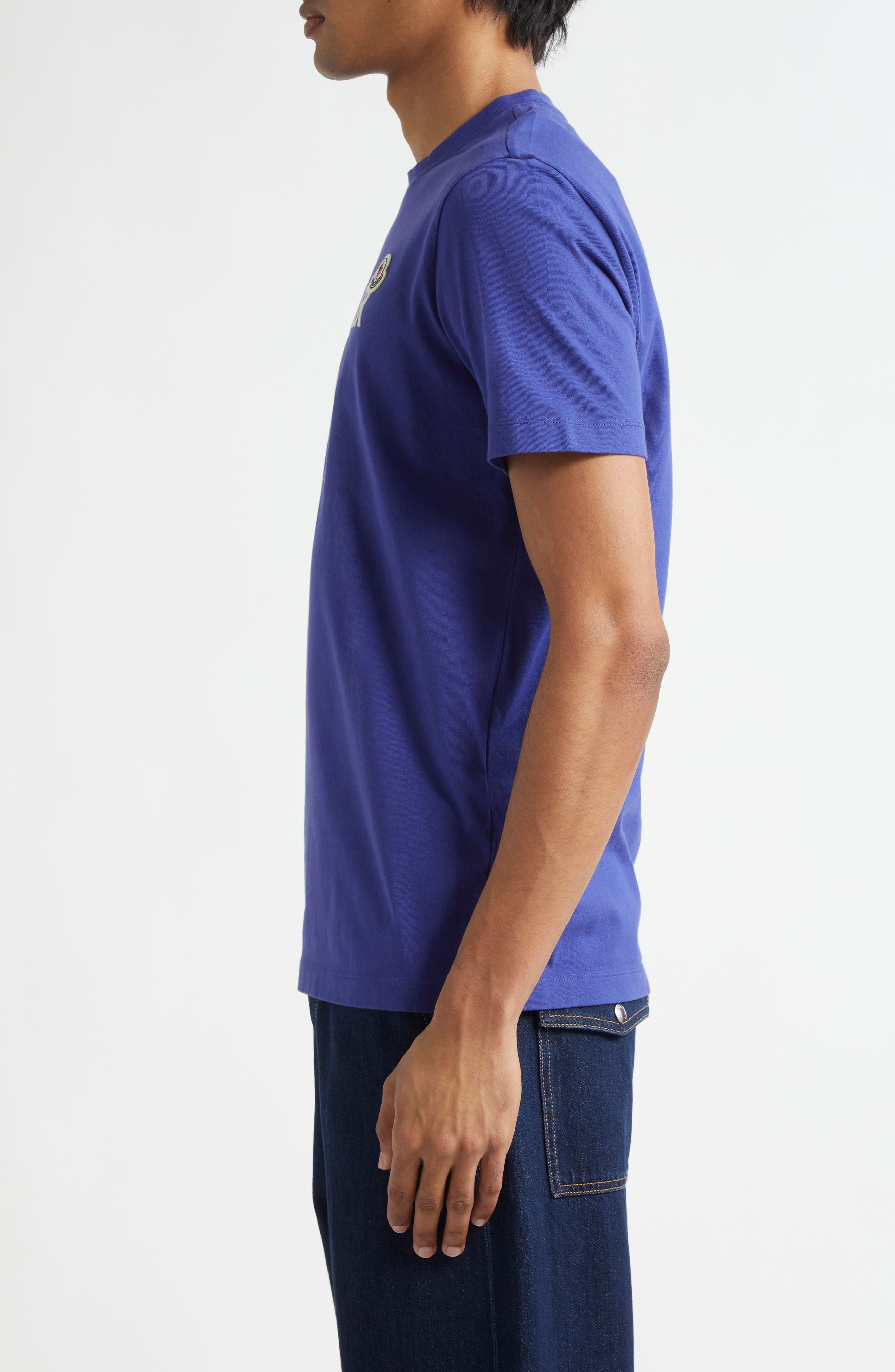 Moncler Logo Patch Graphic T-Shirt in Blackberry Jam at Nordstrom - 3