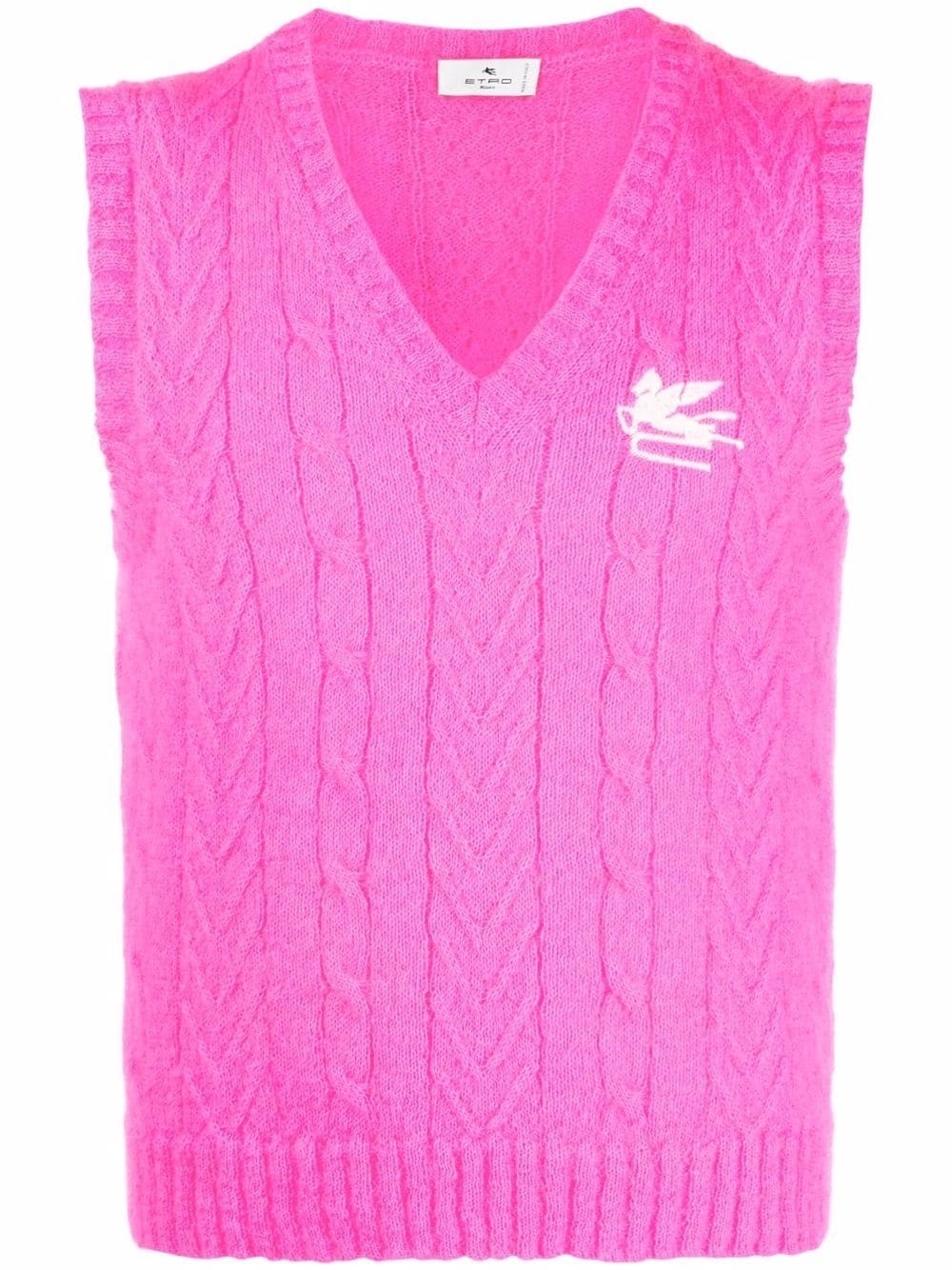 Pegaso cable-knit vest - 1