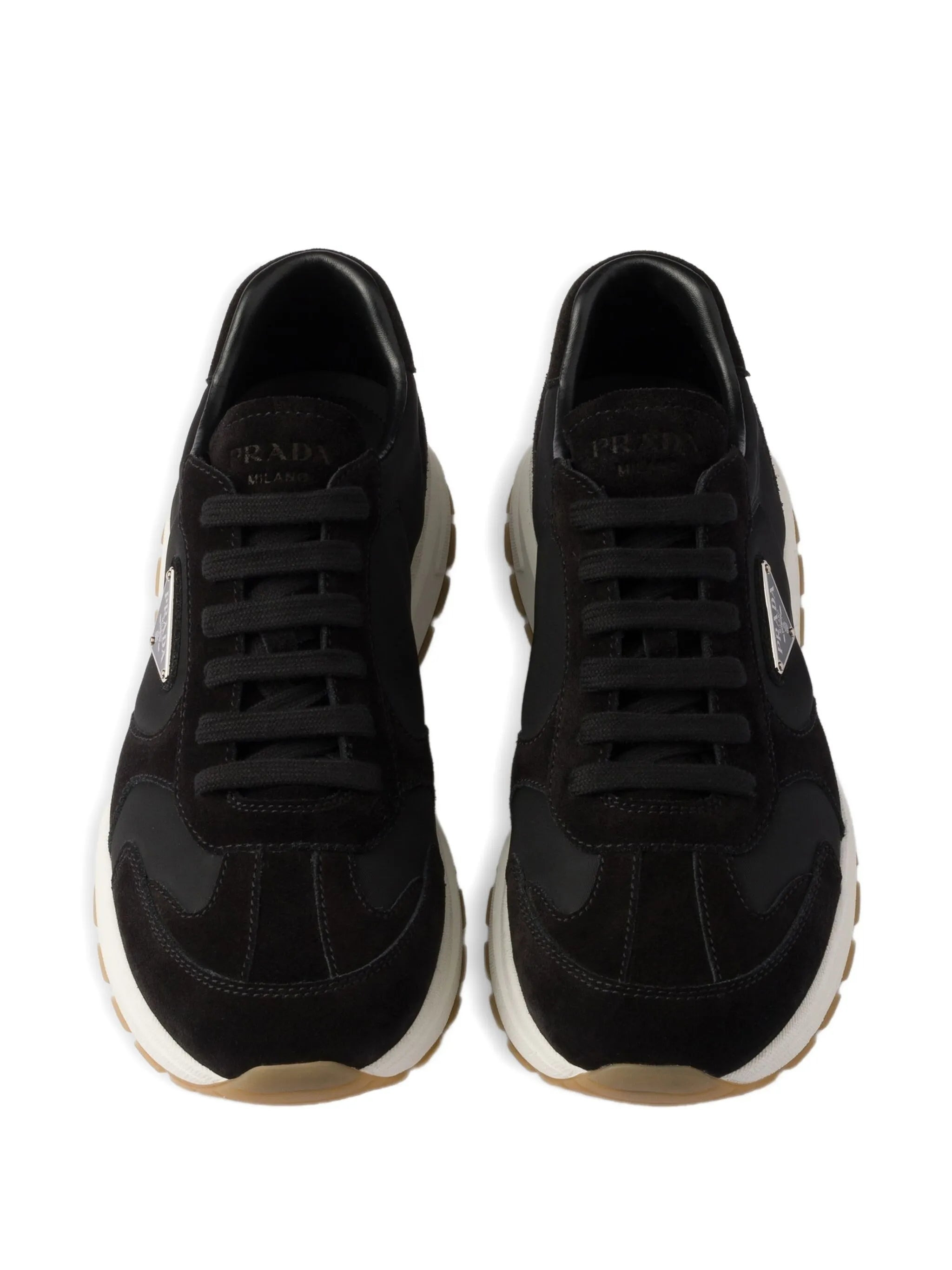 Prada Triangle-logo Panelled Sneakers - 5