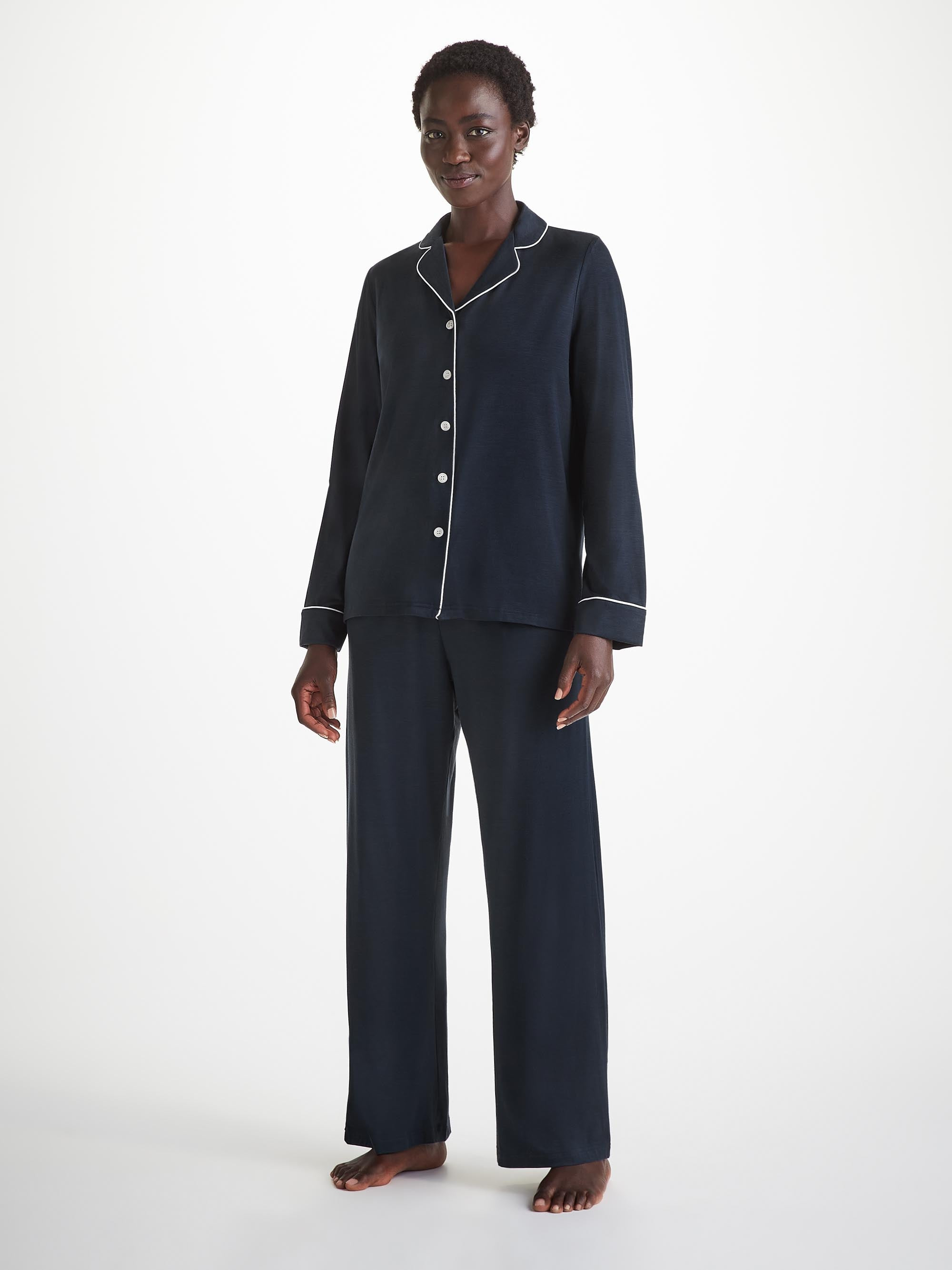 Women's Pyjamas Lara Micro Modal Stretch Navy - 2