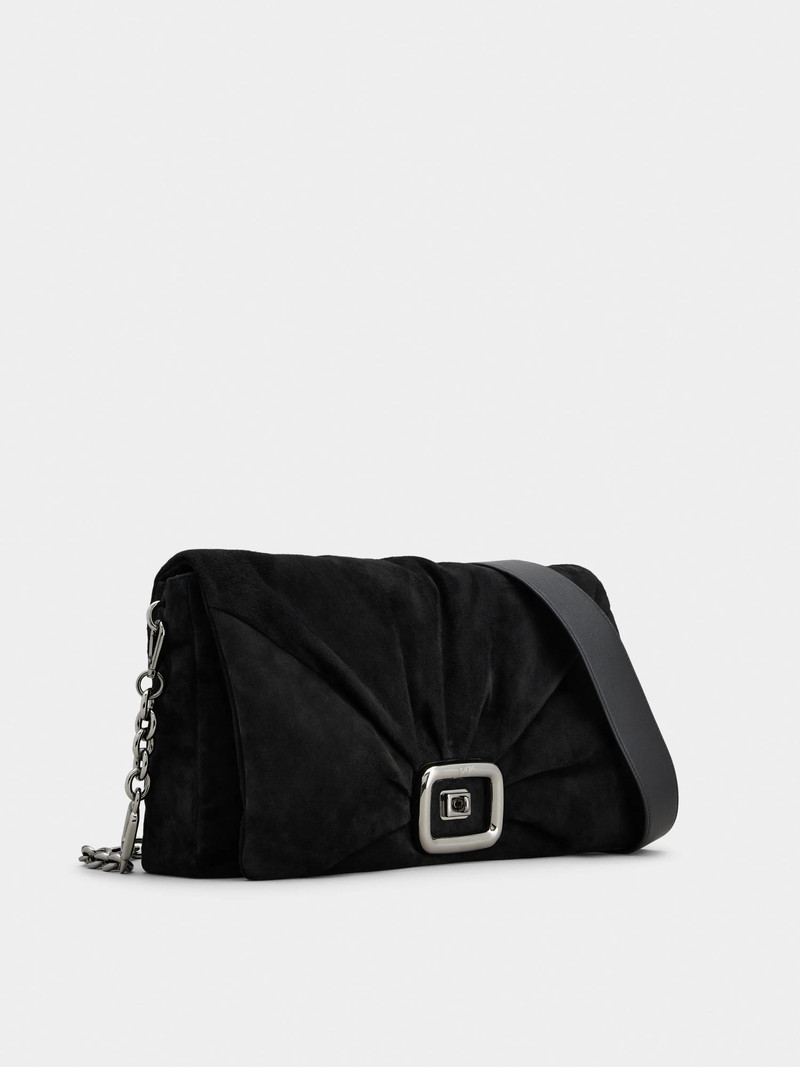 Viv' Choc Large Bag in suede 3