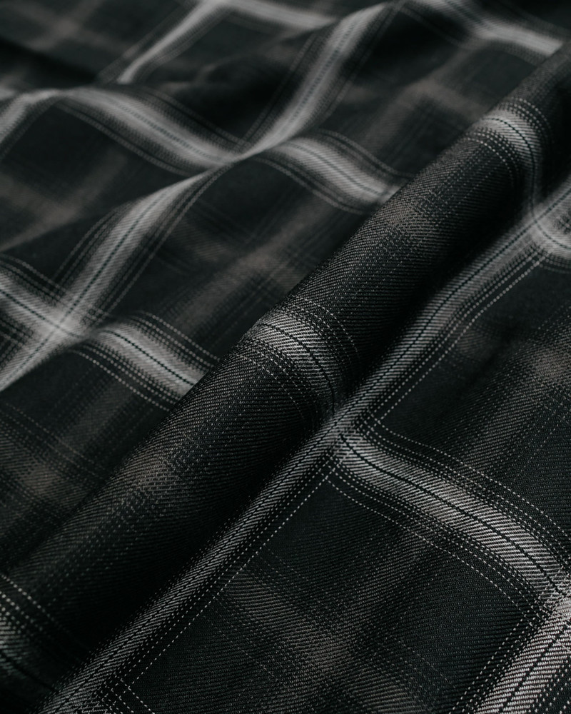 Stüssy Stüssy Shadow Plaid Rayon Shirt Black outlook