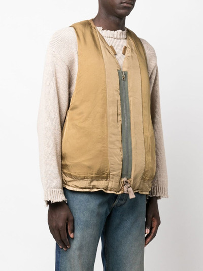 visvim belted padded waistcoat outlook