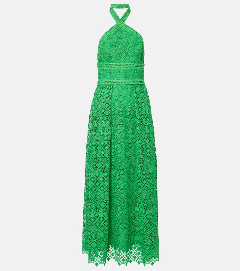 Halterneck midi dress - 1