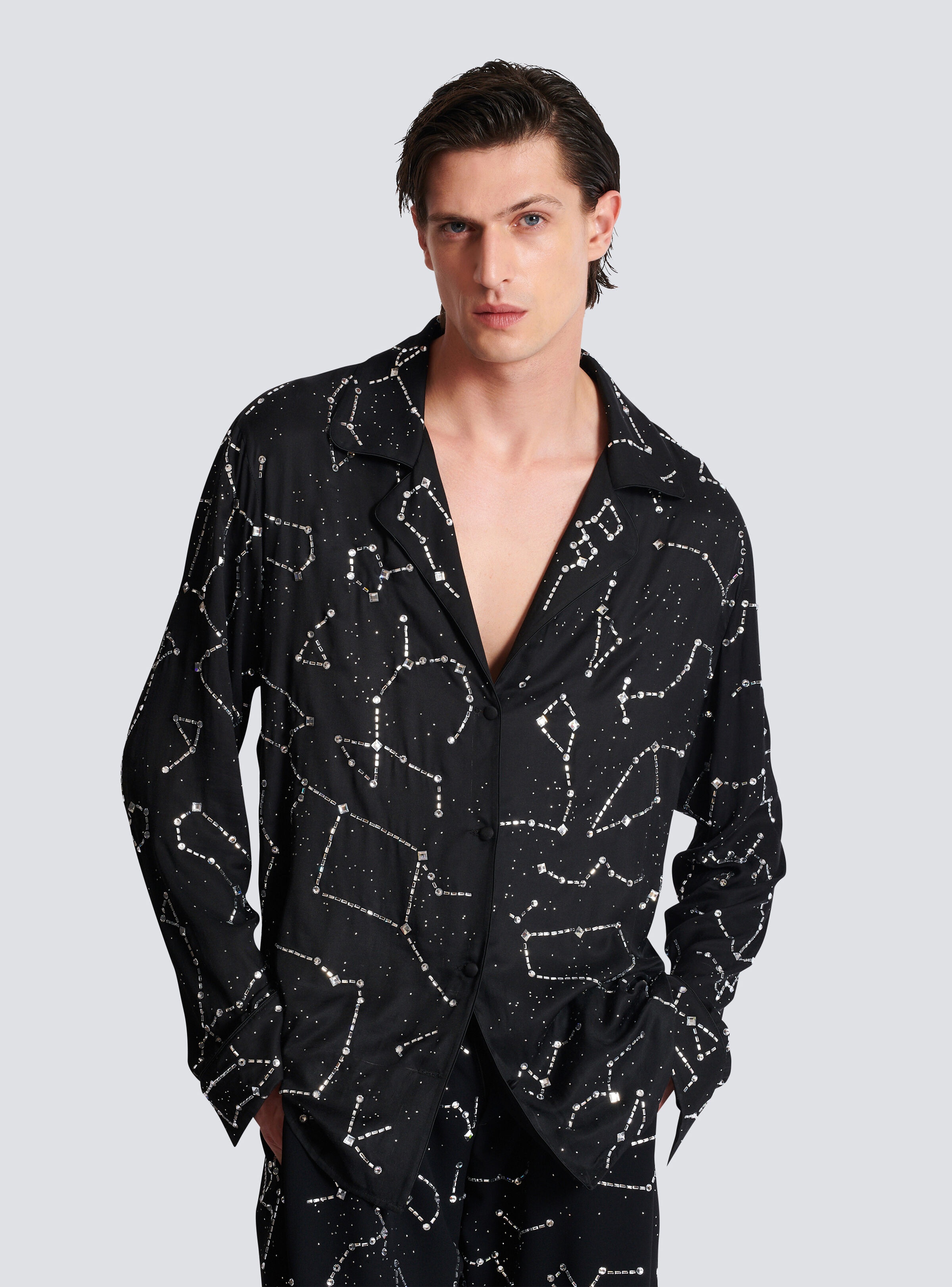 Pyjama shirt with Constellation rhinestones - 6