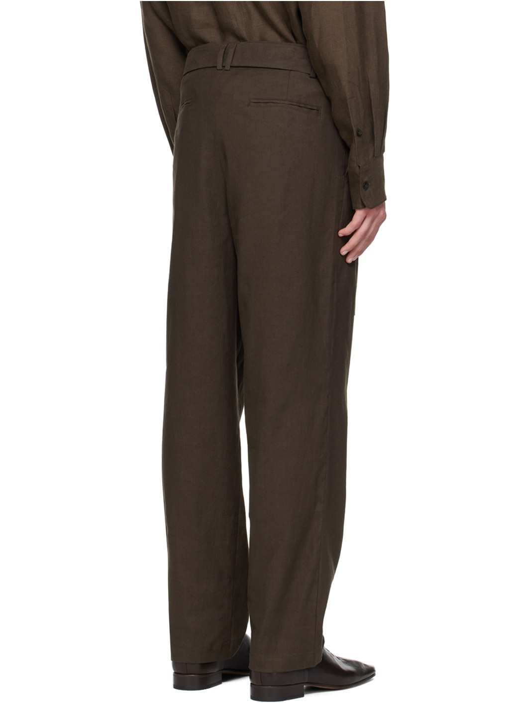Brown Tailored Trousers - 3