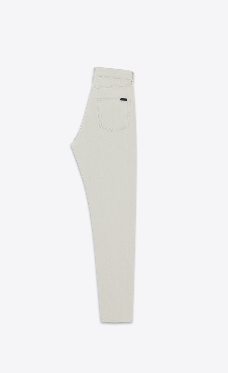 SAINT LAURENT slim-fit jeans in chalk white denim outlook
