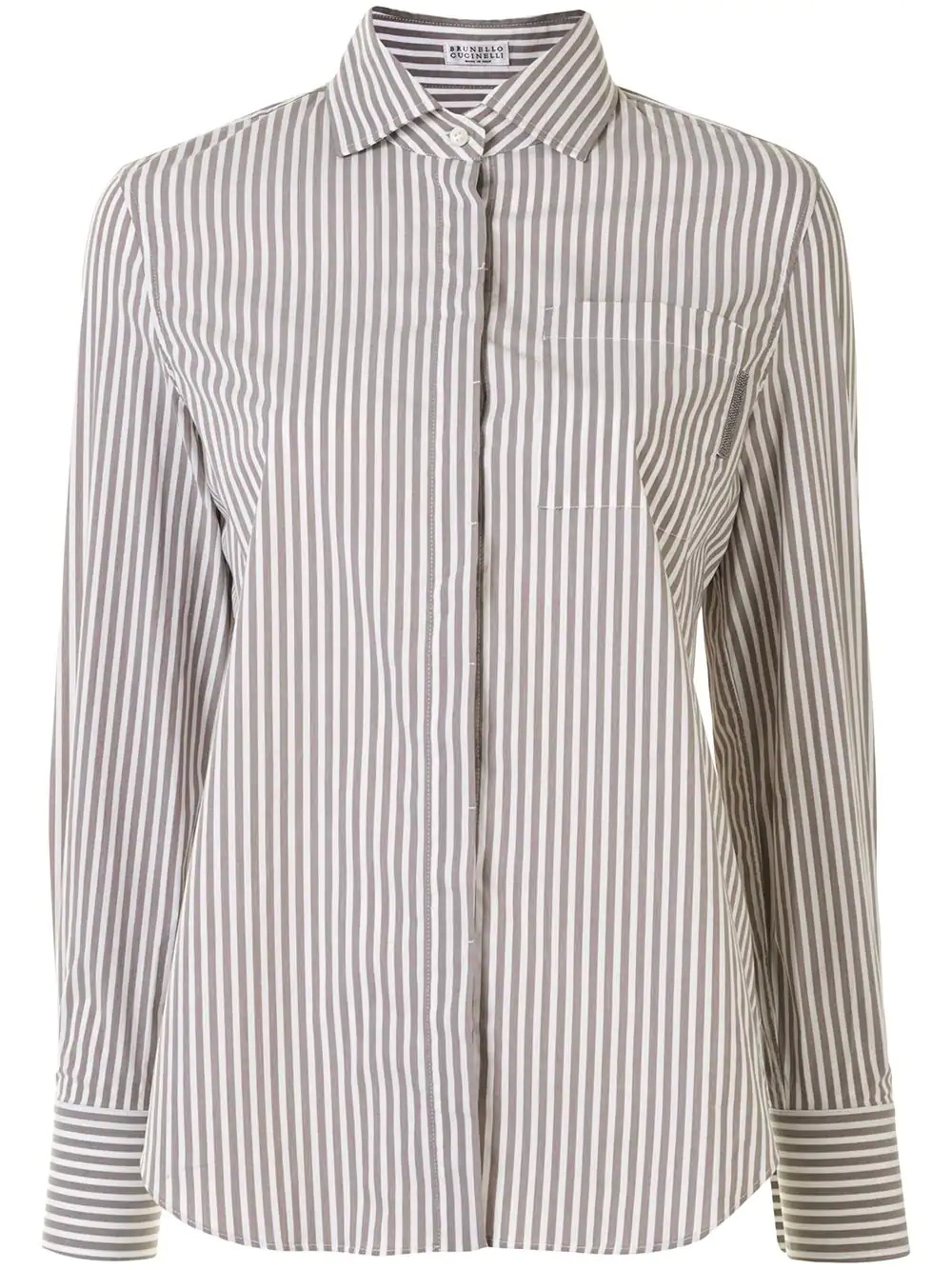 striped long-sleeve shirt - 1