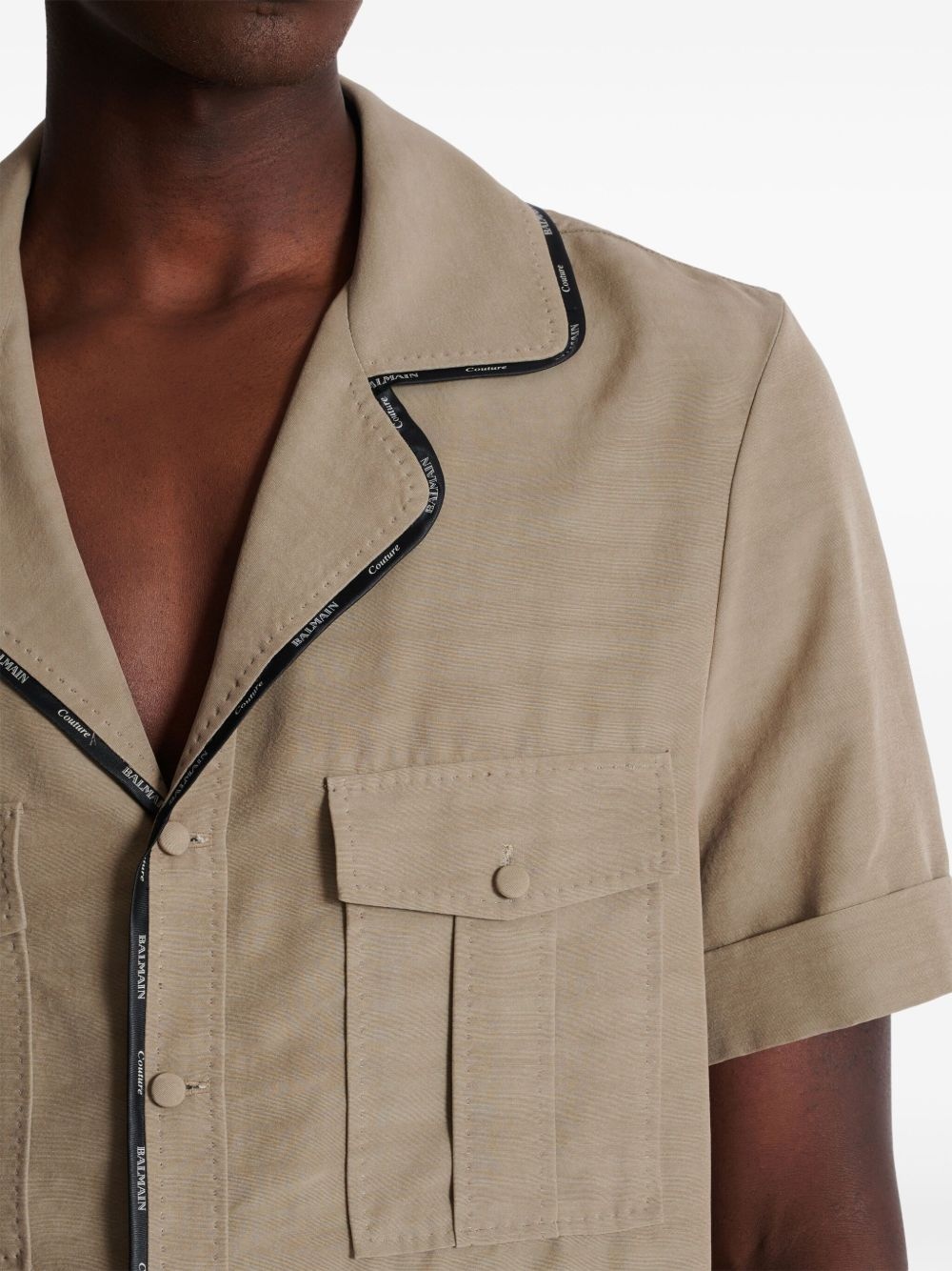 contrast-trim shirt - 7