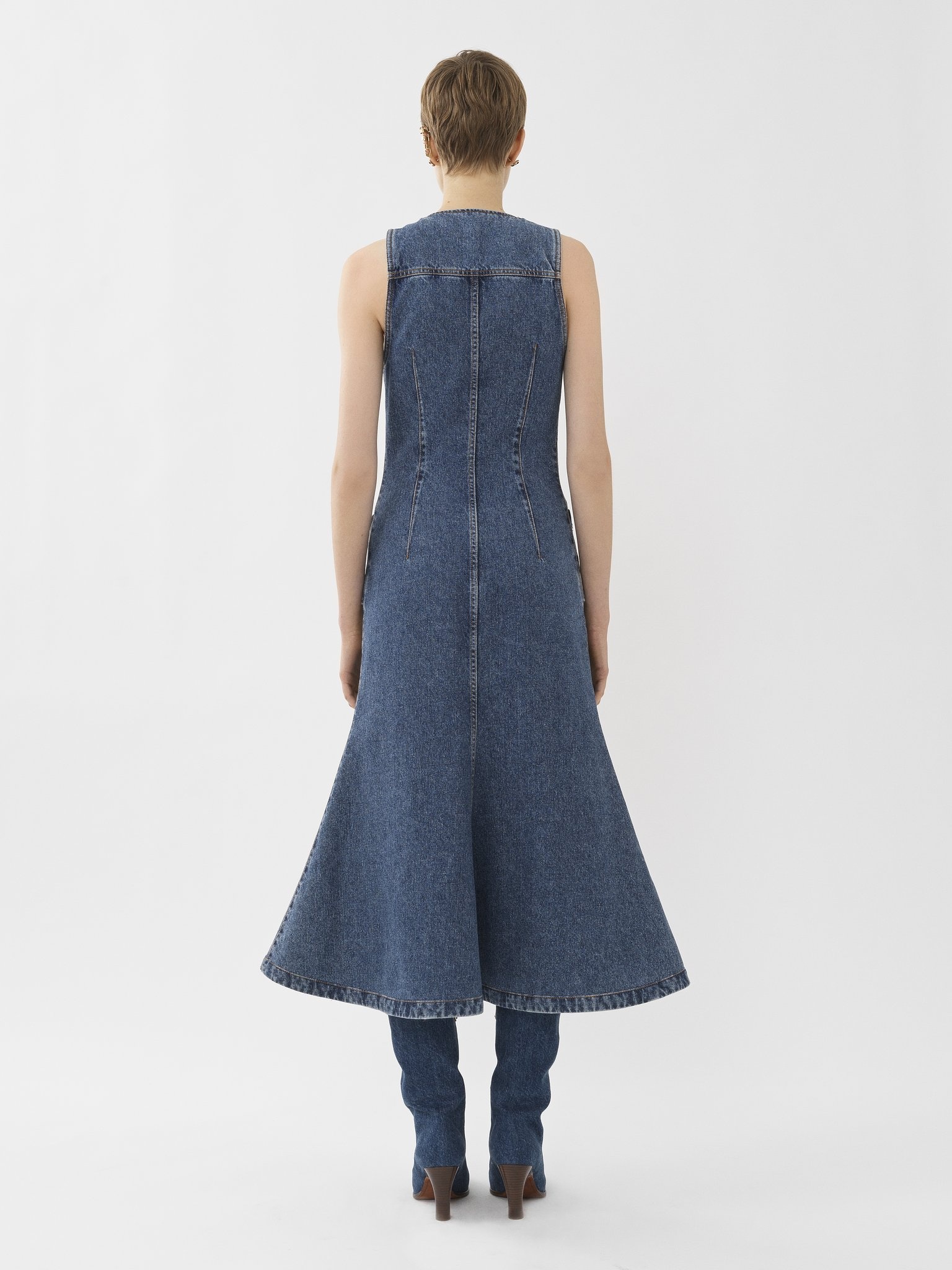 DENIM MIDI DRESS - 4