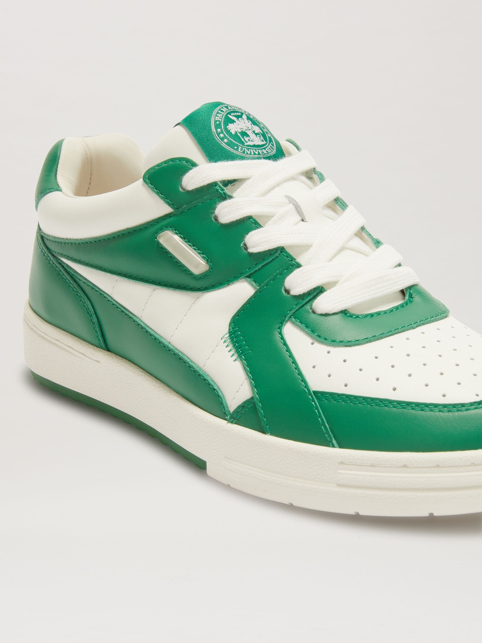 【Palm Angels】スニーカー - 緑 Palm Angels Palm University Vintage Sneaker White Green