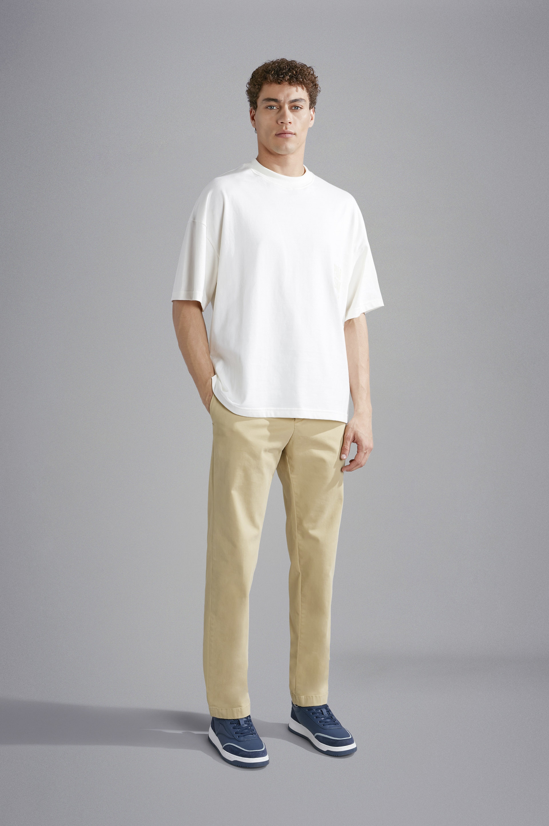 COTTON STRETCH CHINO TROUSERS - 2