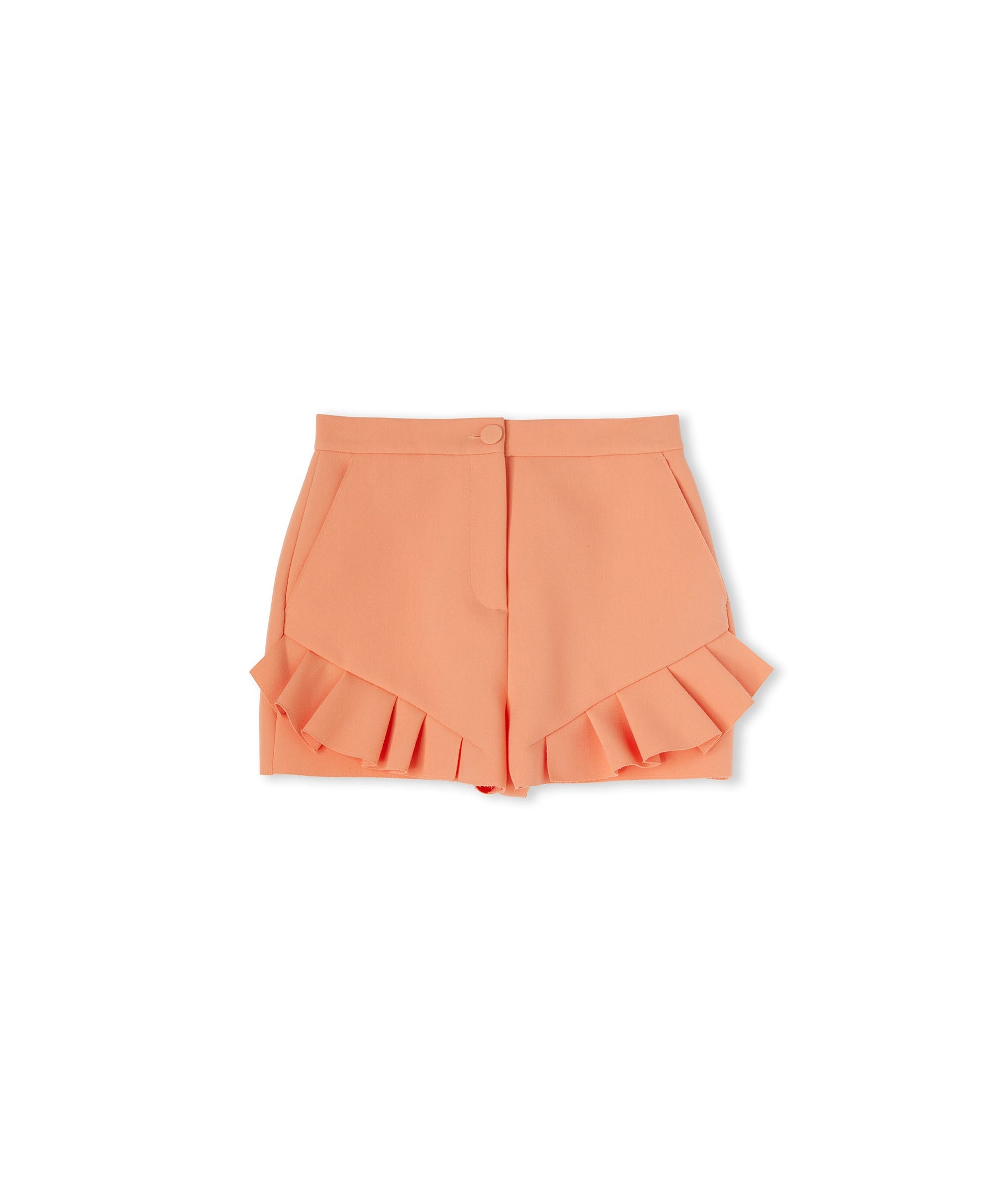 Double crepe cady shorts with ruffles - 2