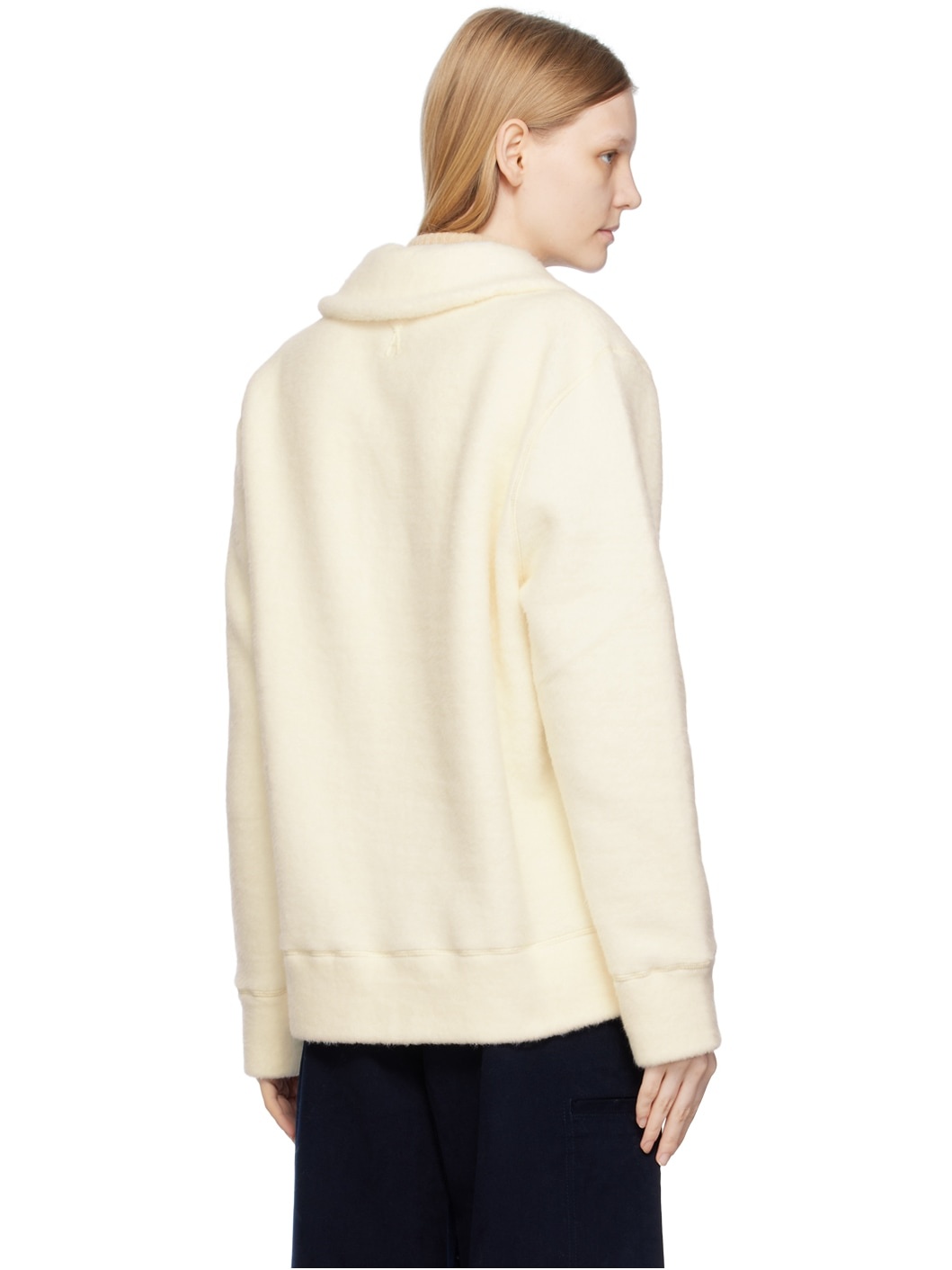 Off-White Half-Zip Sweater - 3