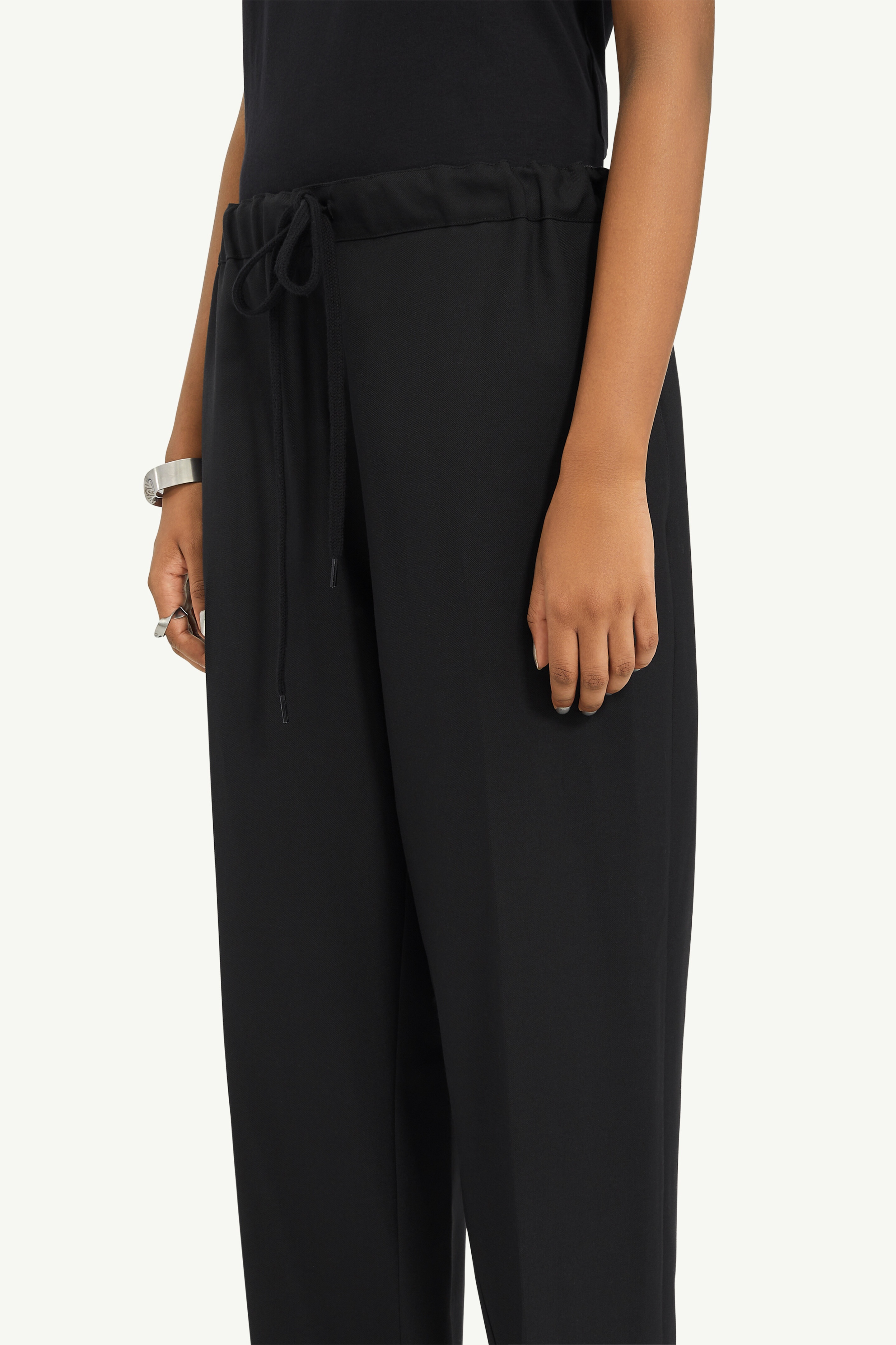 Black Tapered Tailored Trousers - 5