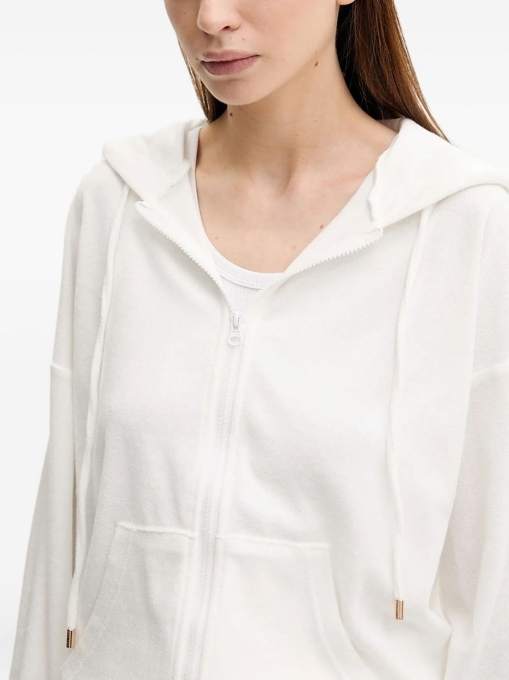 hooded zip-up top - 3