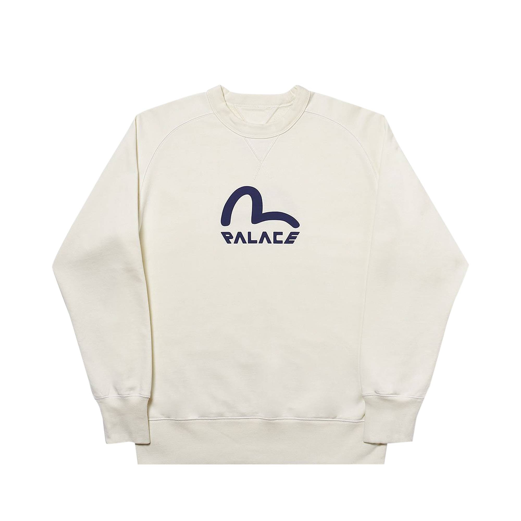 Palace x Evisu Reversible Crew 'Ecru' - 1