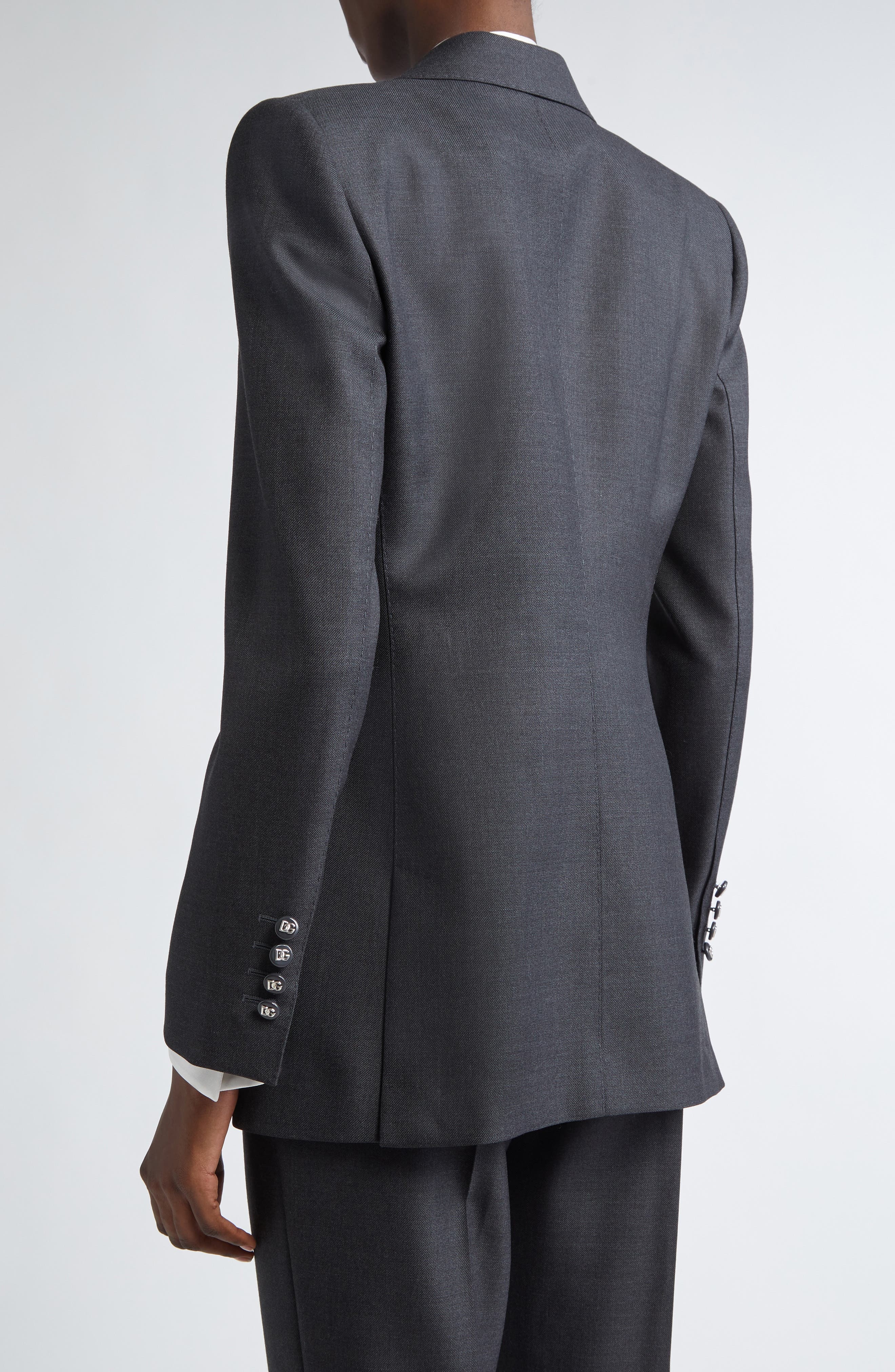Dolce&Gabbana Turlington Single Breasted Virgin Wool Blazer in S8290 Melange Grigi at Nordstrom - 3
