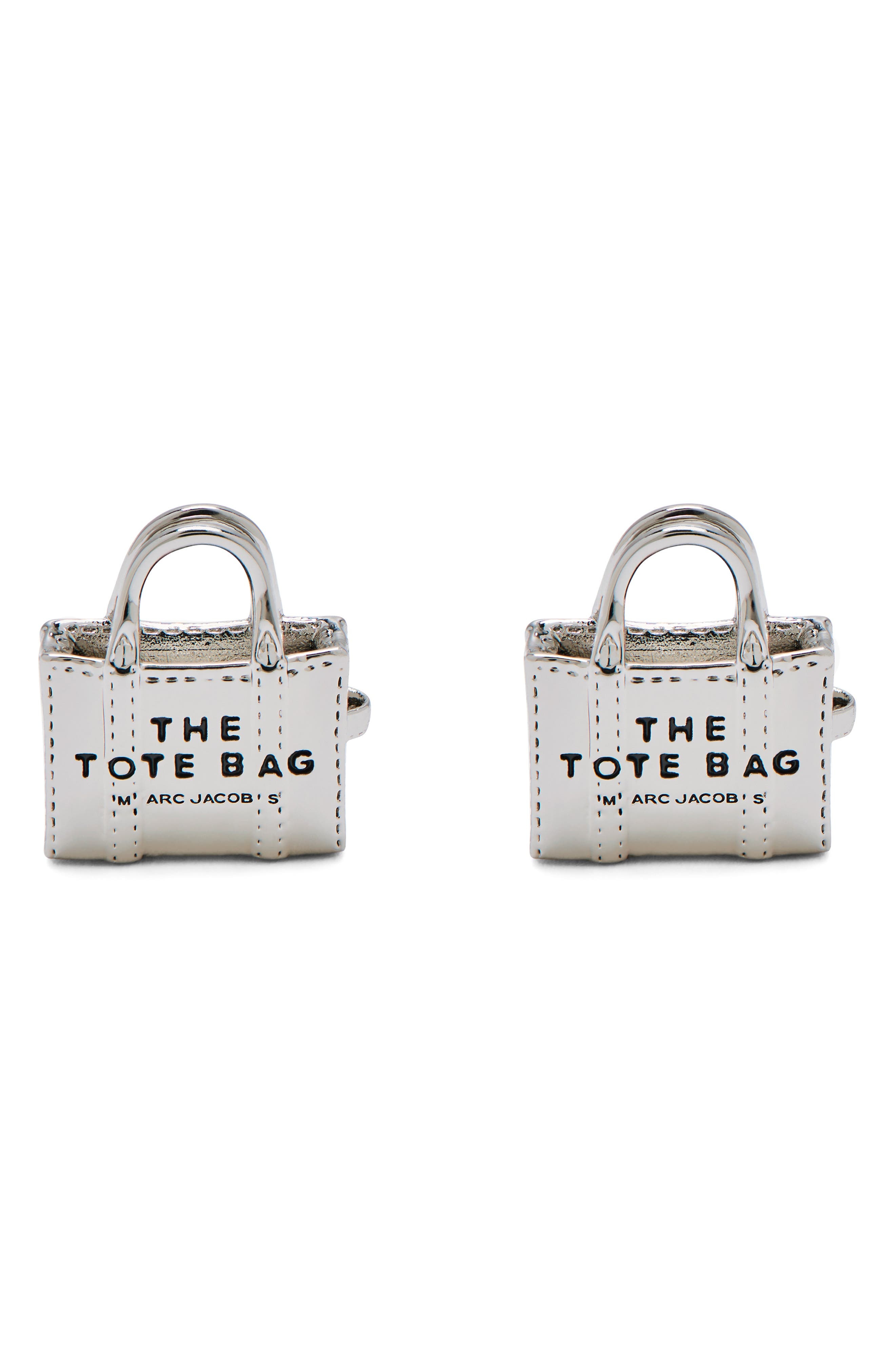 Marc Jacobs The Tote Bag Stud Earrings in Light Antique Silver at Nordstrom - 1