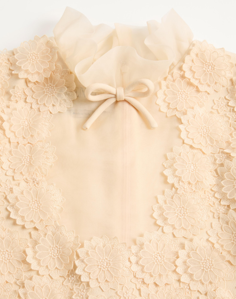 EMBROIDERED CREPE COUTURE SHORT DRESS 8