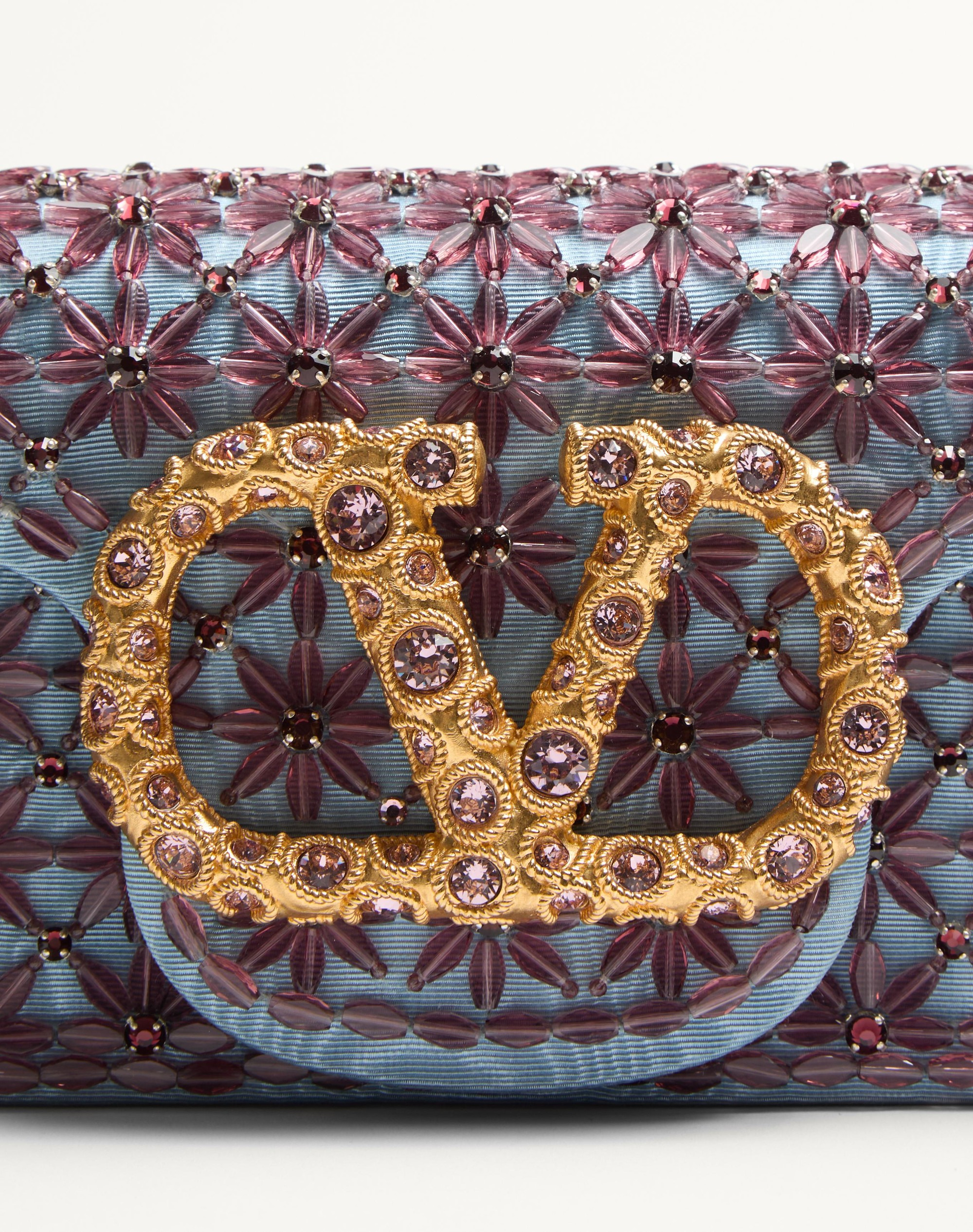 VALENTINO GARAVANI LOCÒ SMALL SHOULDER BAG EMBROIDERED WITH JEWEL LOGO - 8