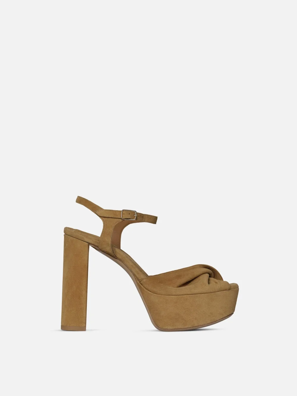 Camille Platform Heel in Tan - 1