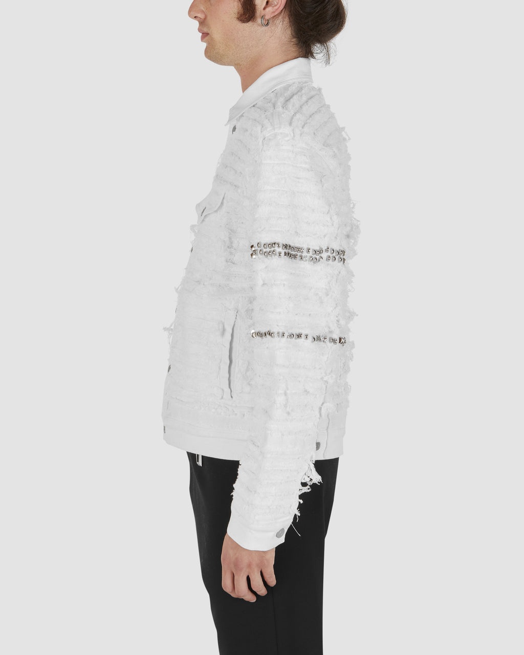 STUDDED DENIM JACKET BLACKMEANS - 4