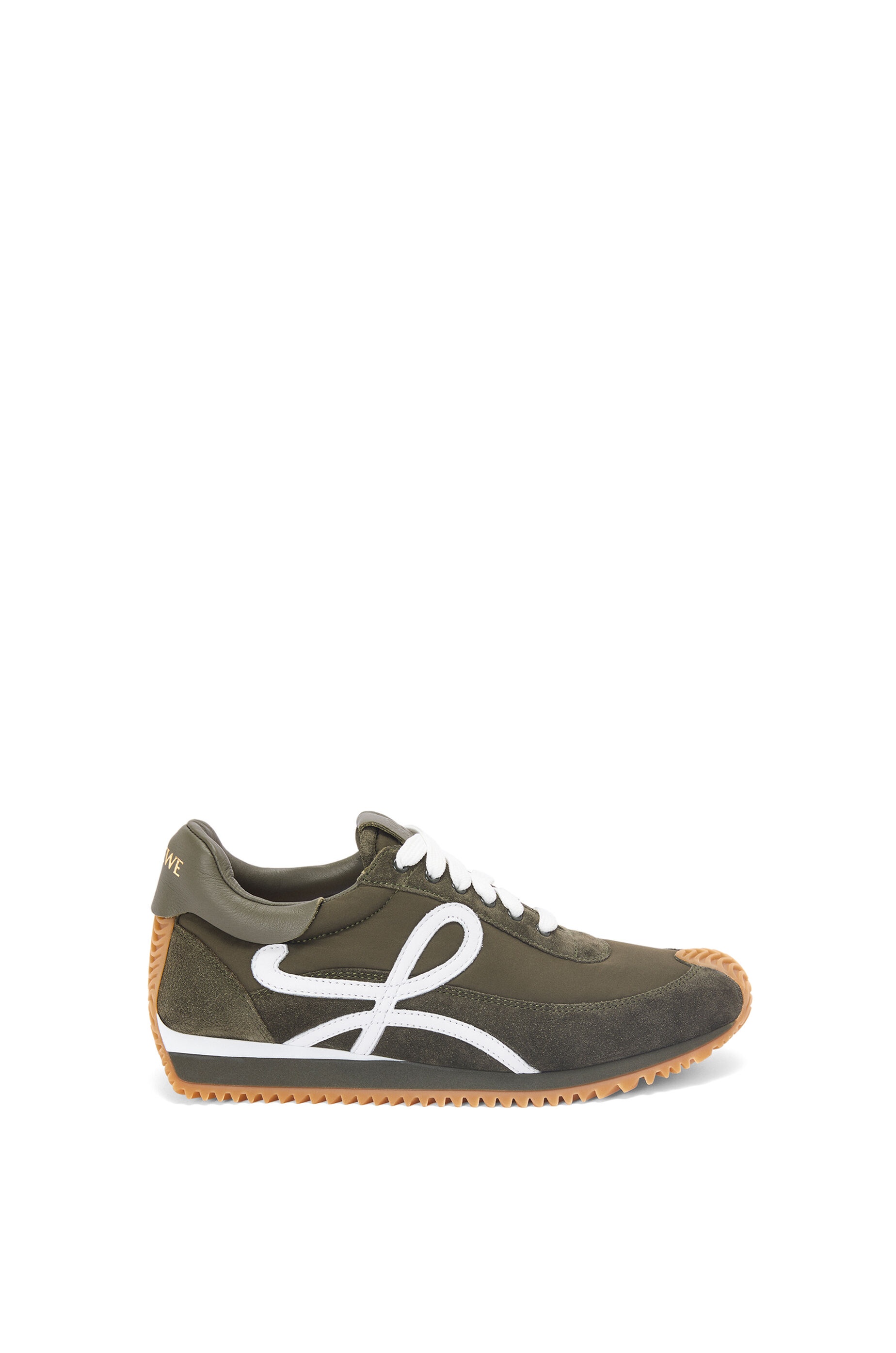Padded flow runner in nylon and suede - 1