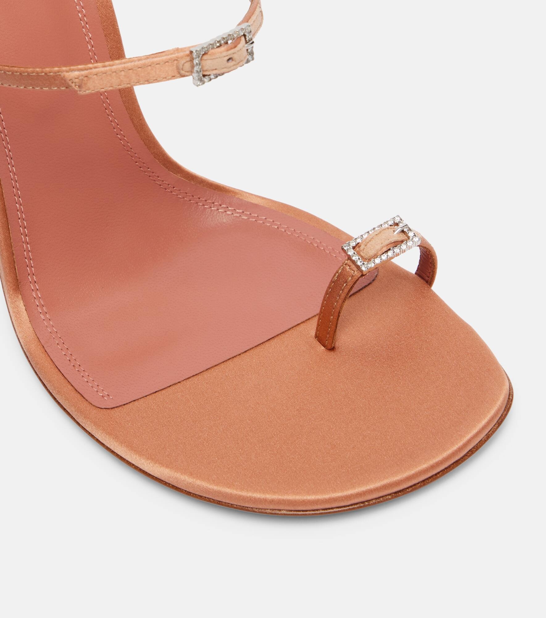 Adut 105 satin and leather mules - 5