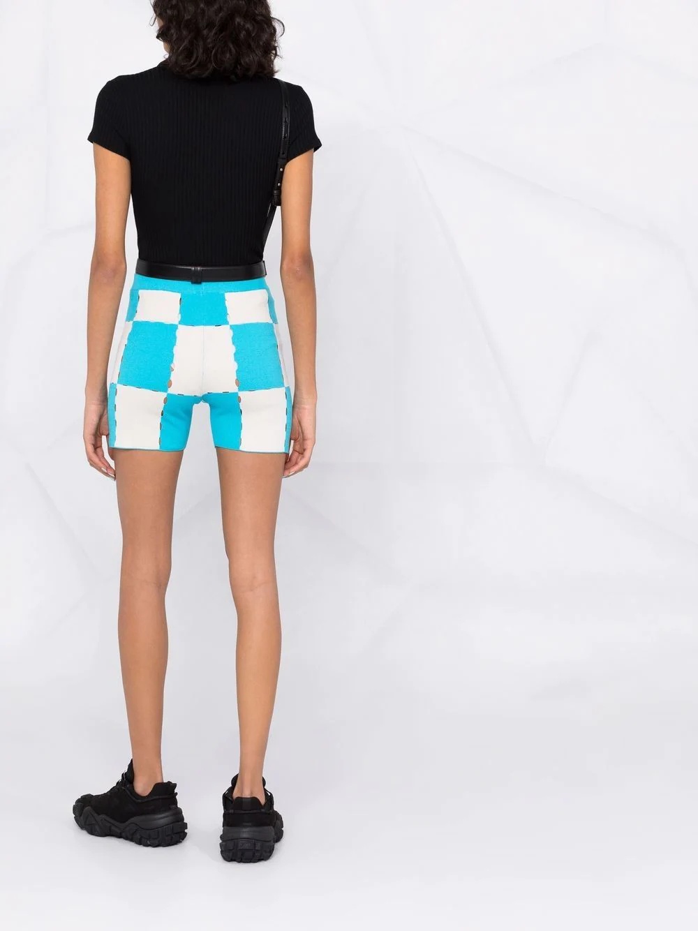 patchwork check shorts - 6