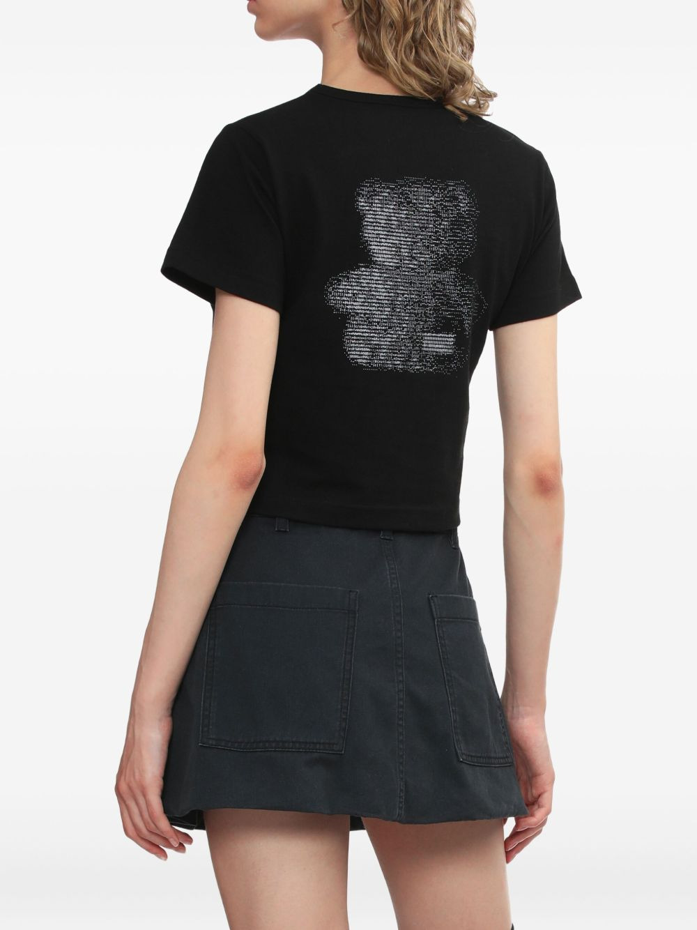 teddy-print T-shirt - 4