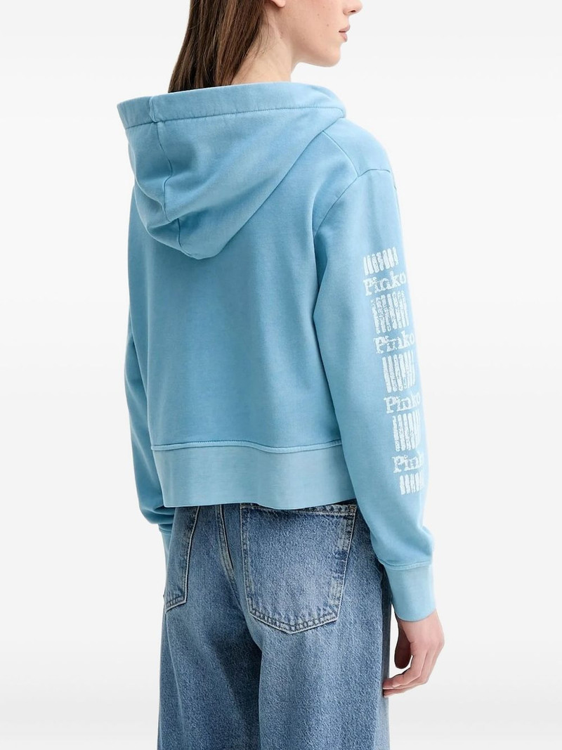 PINKO logo-print zip-up hoodie outlook