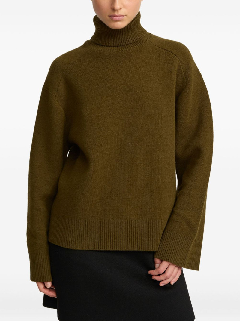 turtleneck wide-cuff sweater 4